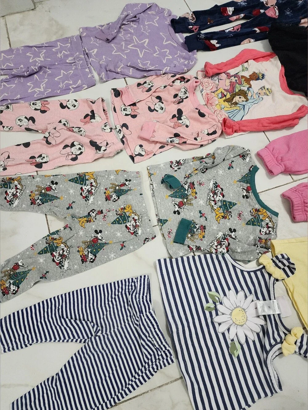 Lot of Girls' Mixed Pajama Sets and Tops , Dresses - 24 Pices Size 2T